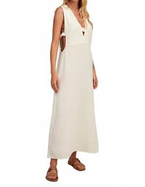 NEW PEARL AND CAVIAR iraklia maxi dress in natural